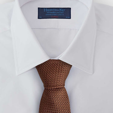 Tan Grenadine Silk Tie