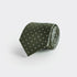Tartan Green & White Spot Herringbone Silk Tie