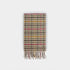 Tweed Green Check Narrow Width Cashmere Scarf