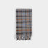 Tweed Grey Check Narrow Width Cashmere Scarf