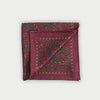 Wine Floral Paisley Silk Pocket Square