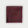 Wine Pheasant Motif Silk Blend Pocket Square