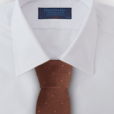 Wine Self - Spot Wool & Silk Blend Tie