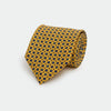 Yellow & Blue Small Floral Motif Printed Silk Tie