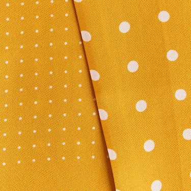 Yellow & White Spot Silk Tubular Scarf