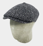 Black Mottle Woollen Herringbone Toni Cap