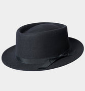 Bates Brand NewBlack Pork Pie Trilby - Hilditch & Key