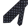Black With Silver Diamond Woven Silk Tie