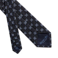 Black With Silver Diamond Woven Silk Tie