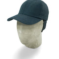 Blue Grey Herringbone Wool Baseball Cap LPBLUEGREYHBONE - Hilditch & Key