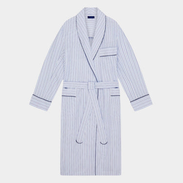 Blue, Navy & White Striped Cotton Gown