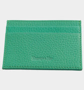 Bright Green Calf Leather Single Sided Card Holder