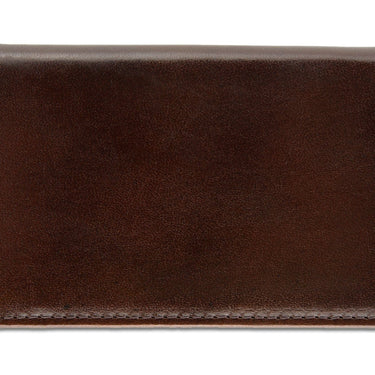 Brown Calf Leather with Orange Suede Business Card Holder
