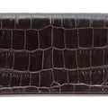Brown Calf Leather with Red Suede Business Card Holder