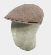 Brown Herringbone Cashmere Flat Cap
