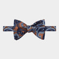 Brown Paisley Silk Handmade Bow Tie