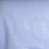 Classic Fit, Classic Collar, Double Cuff Shirt in a Plain Mid Blue Herringbone Cotton