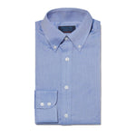 Contemporary Fit, Button Down Collar, 2 Button Cuff Shirt In Blue With Micro Diamonds