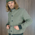 Dark Lovat Moleskin Bomber Jacket
