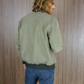 Dark Lovat Moleskin Bomber Jacket