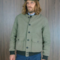 Dark Lovat Moleskin Bomber Jacket