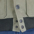 Dark Lovat Moleskin Bomber Jacket
