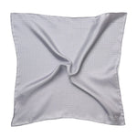 Grey Silk Handkerchief with White Spots