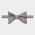 Grey & White Spots Silk Handmade Bow Tie