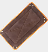Large Orange With Brown Suede Tidy Tray