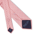 Light Pink with White Spots Printed Silk Tie