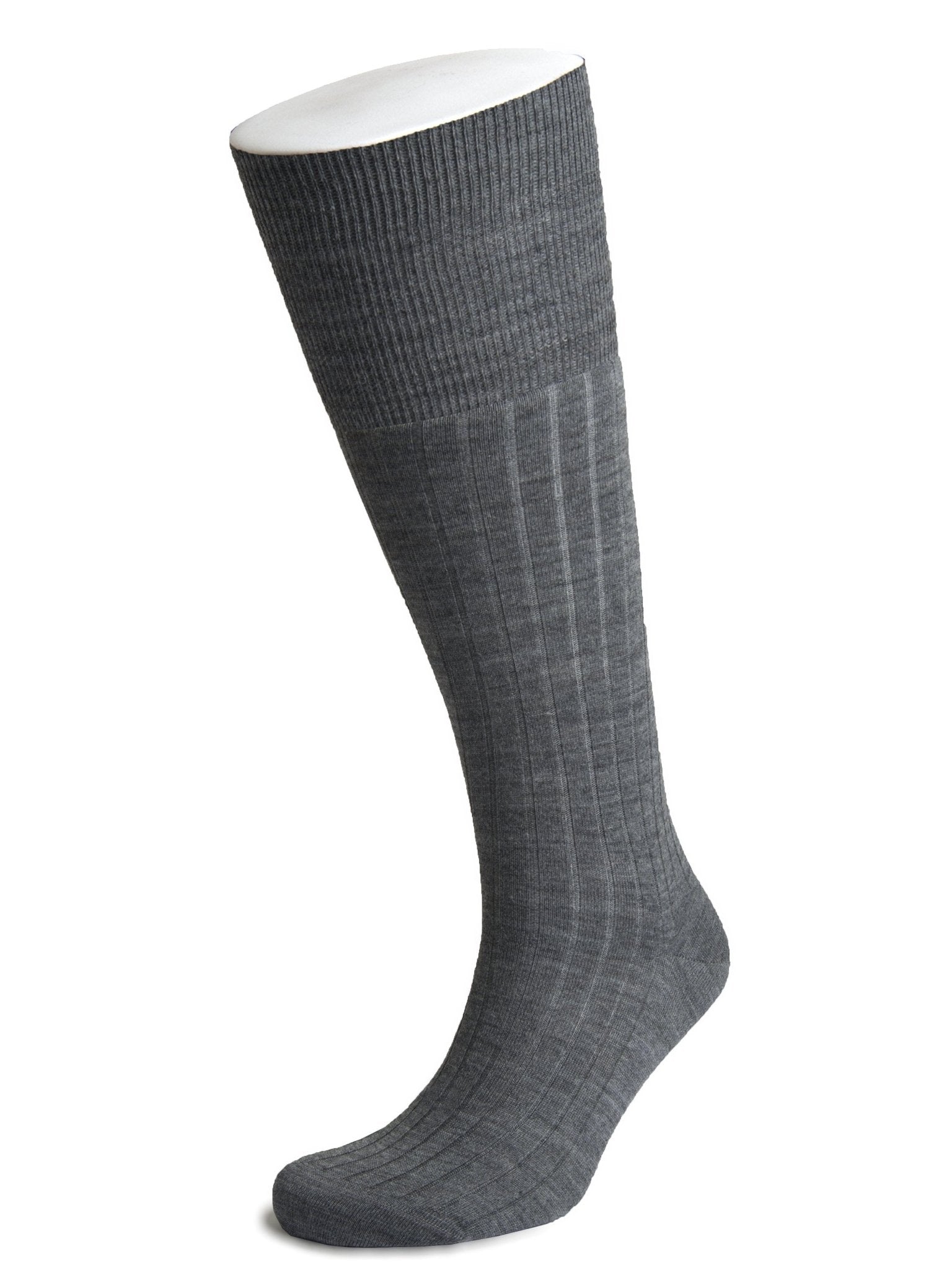 Long Mid Grey Wool Socks