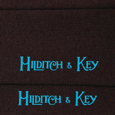 Long Plain Brown Cotton Socks