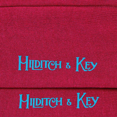 Long Plain Cerise Cotton Socks