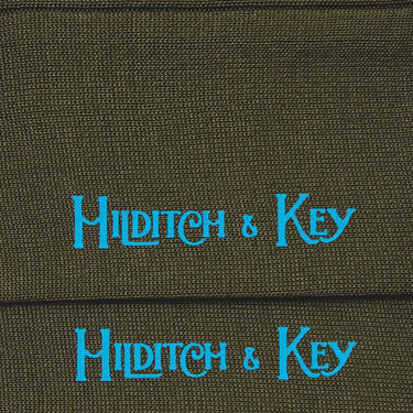 Long Plain Dark Green Cotton Socks