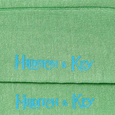 Long Plain Light Green Cotton Socks