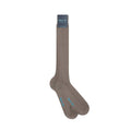 Long Plain Light Grey Cotton Socks