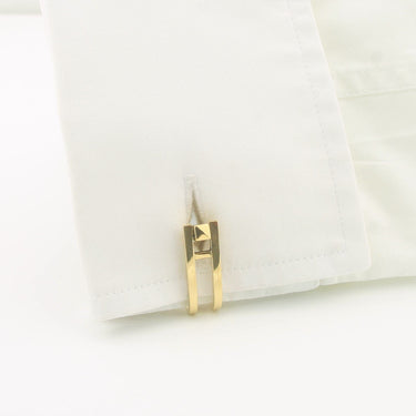 Longmire 18 Carat Yellow Gold Double Stirrup Cufflinks