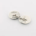Longmire Sterling Silver Cufflink Starburst Blue Enamel