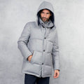Loro Piana Storm System Wool & Silk Mante Coat In Grey With Navy Lining