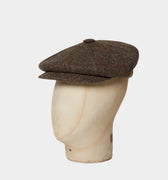 Moss Green Herringbone Gatsby Cap