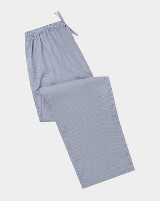 Navy Bengal Stripe Poplin Cotton Loungewear Bottoms