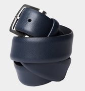 Navy Leather Belt