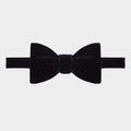 Navy Silk Velvet Bow Tie