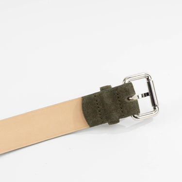 Olive Mount Suede Leather Belt