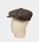 Orange & Green Check Woollen Gatsby Cap