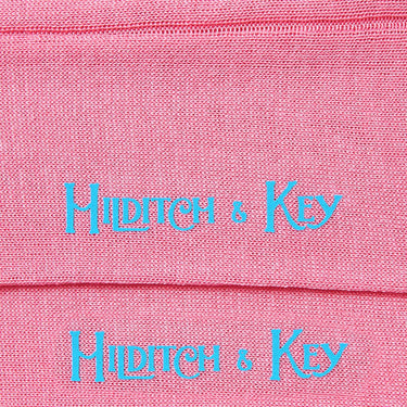Pink Cotton Socks with Contrast Heel & Toe