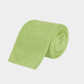 Plain Bright Green Knitted Silk Tie