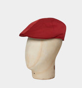 Plain Chili Red Cotton Roma Cap