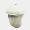Plain Cream Linen Gatsby Cap