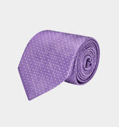 Purple & White Pin Spot Woven Silk Ties